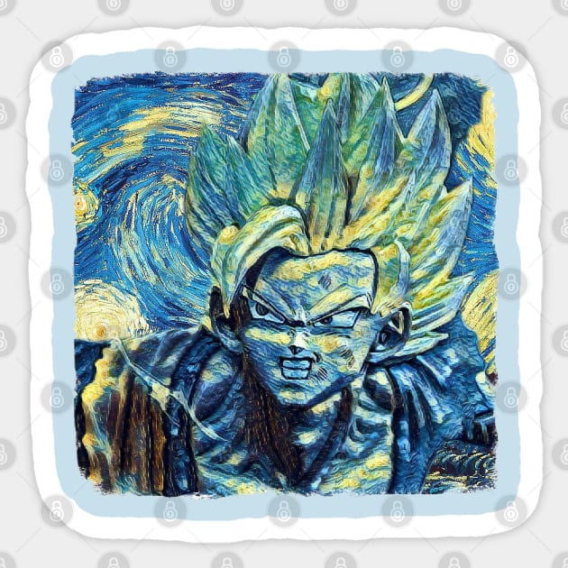 Goku Van Gogh Style Sticker by todos